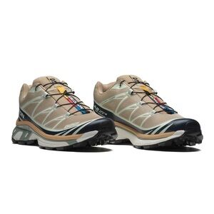 Salomon Beige and Black Trail Running Shoes